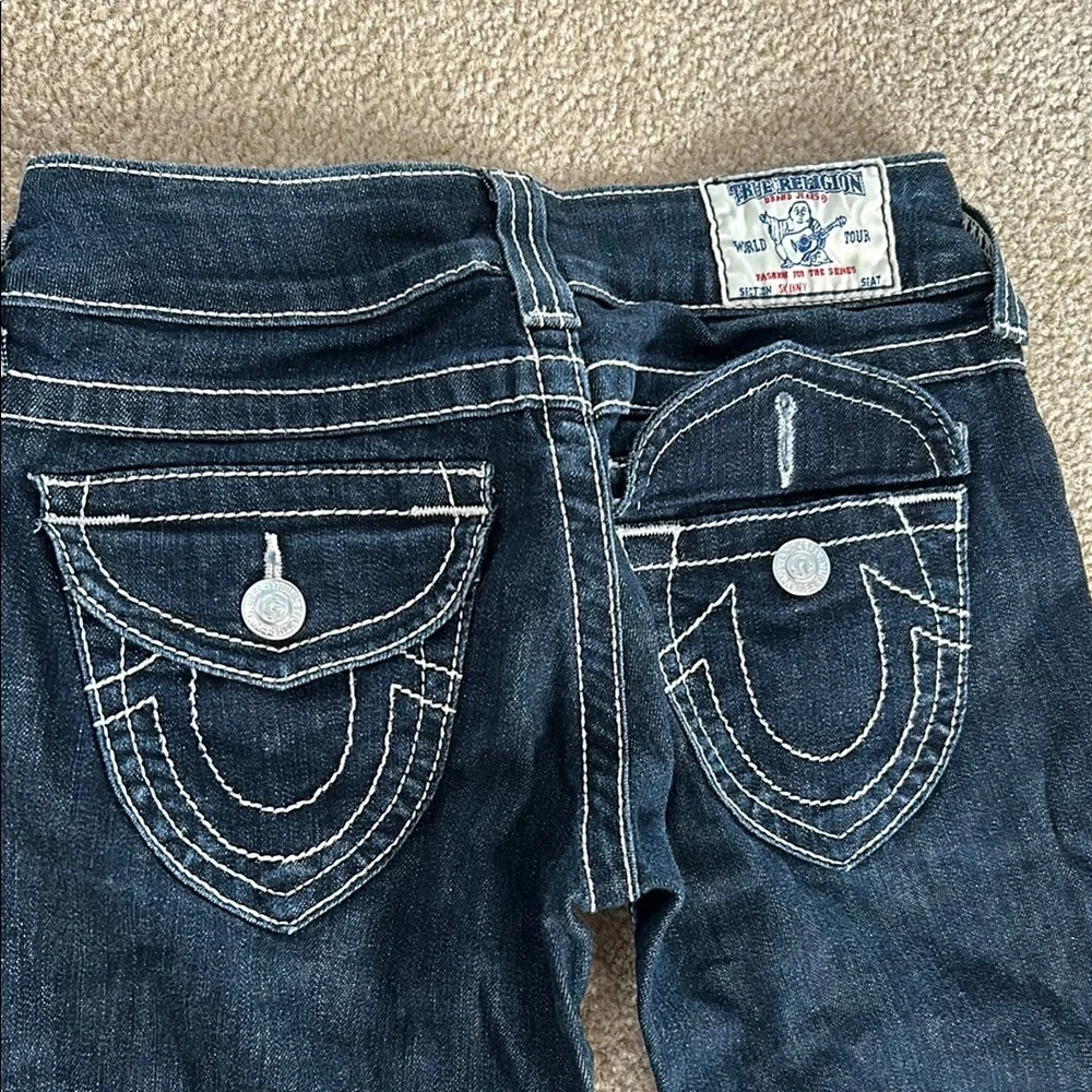 New True Religion Navy Skinny Jeans - Picture 3 of 4